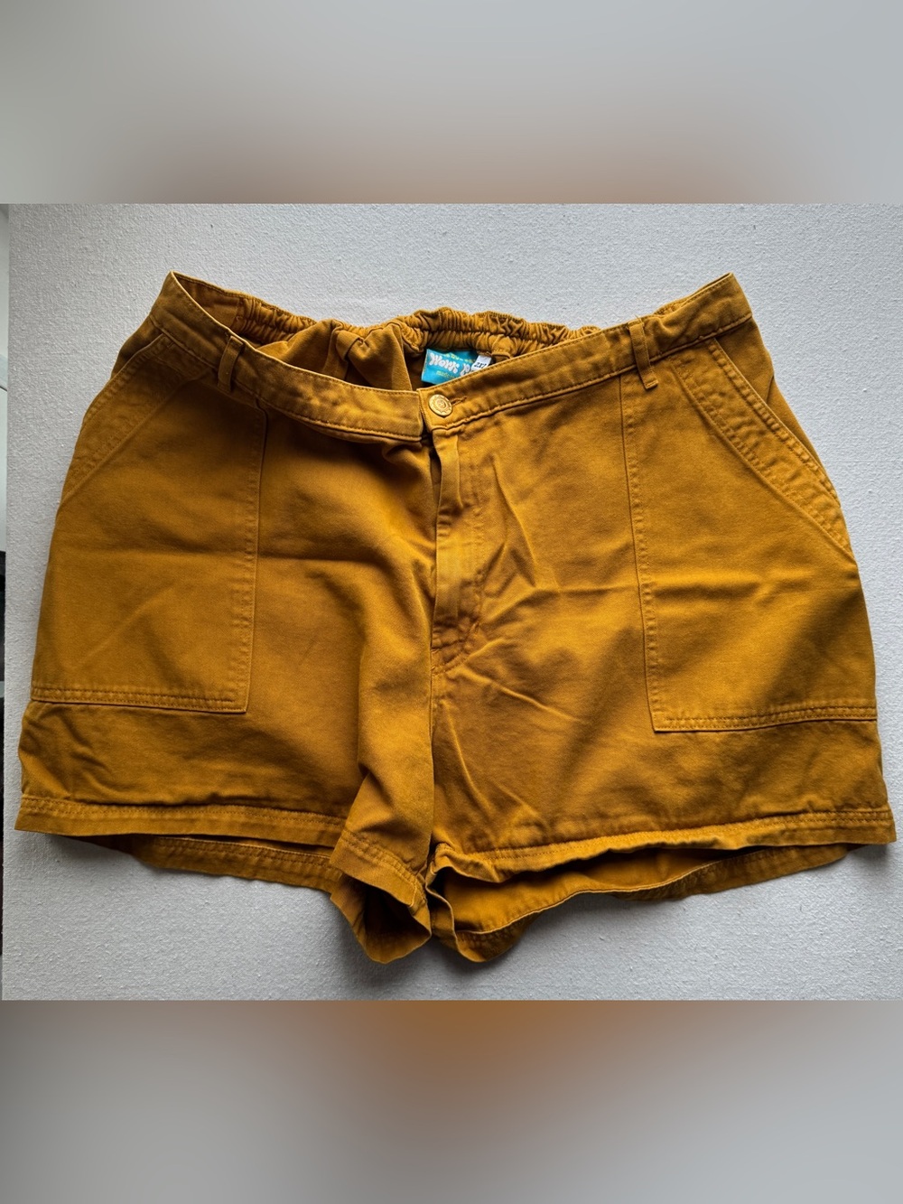 BIG BUD PRESS work pants shorts ochre yellow 2x